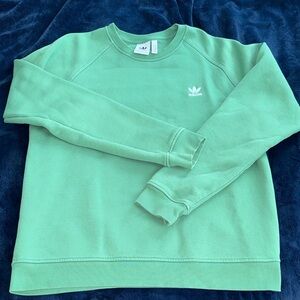 Adidas Men's Green Crewneck Sweater